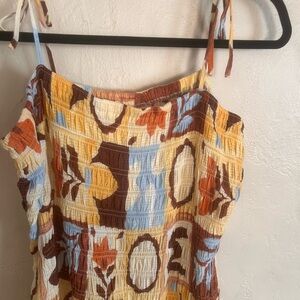 a.n.a Multicolor Patchwork Midi Dress